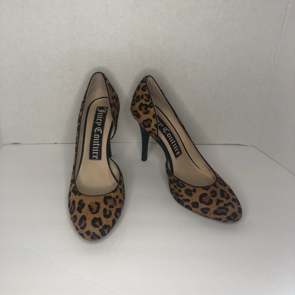 Juicy Couture Leopard Print Heels Sz 8